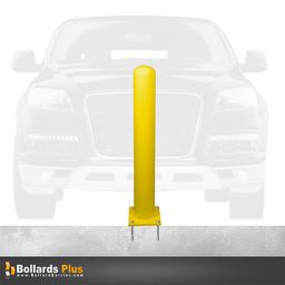 Product Carousel - Heavy Duty Bolt-Down Bollard - 5"x48", Safety Yellow
