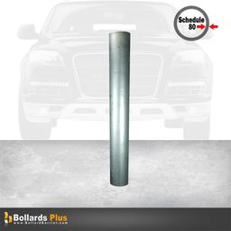 Product Carousel - Extra Heavy Duty Inground Bollard - 6"x84", Bare Steel