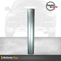 Product Carousel - Extra Heavy Duty Inground Bollard - 8"x96", Bare Steel