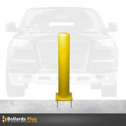 Product Carousel - Heavy Duty Bolt-Down Bollard - 6"x42", Safety Yellow