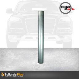 Product Carousel - Extra Heavy Duty Inground Bollard - 5"x84", Bare Steel
