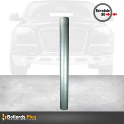 Extra Heavy Duty Inground Bollard - 5"x96" Bare Steel
