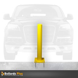 Product Carousel - Heavy Duty Bolt-Down Bollard - 4"x36", Safety Yellow