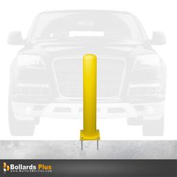 Product Carousel - Heavy Duty Bolt-Down Bollard - 5"x36", Safety Yellow