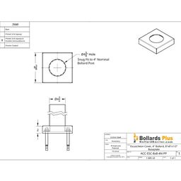 
8" Escutcheon Cover - 4" Bollard, Drawing