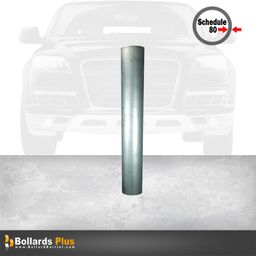 Product Carousel - Extra Heavy Duty Inground Bollard - 6"x72", Bare Steel