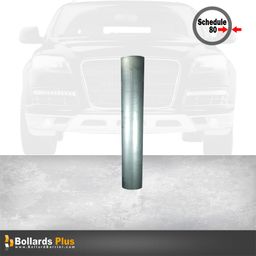 Extra Heavy Duty Inground Bollard - 6"x60" Bare Steel