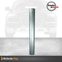 Product Carousel - Extra Heavy Duty Inground Bollard - 6"x96", Bare Steel