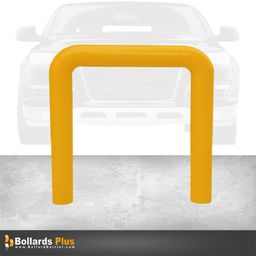 Product Carousel - Heavy Duty U-Shaped Inground Bollard - 6"x48"x72", Safety Yellow