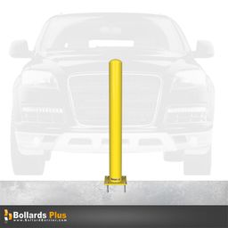 Product Carousel - Ultra Light Bolt-Down Bollard - 4"x42", Safety Yellow