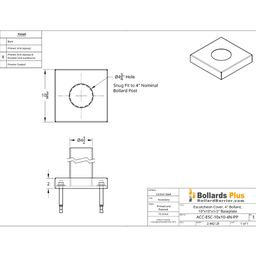 10" Escutcheon Cover - 4" Bollard, Drawing
