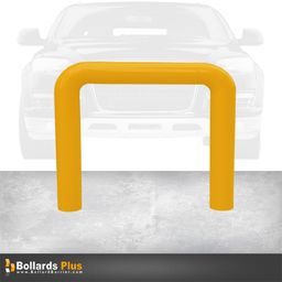 Heavy Duty Inground U-Shaped Bollard 6"x48"x60", Safety Yellow