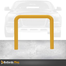 Product Carousel - Heavy Duty U-Shaped Inground Bollard - 4"x48"x60", Safety Yellow