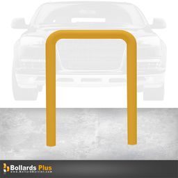 Product Carousel - Heavy Duty U-Shaped Inground Bollard - 4"x36"x84", Safety Yellow