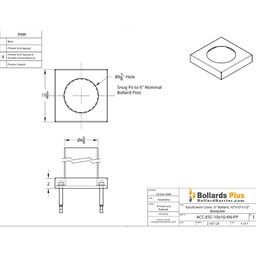 10" Escutcheon Cover - 6" Bollard, Drawing