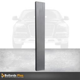 Product Carousel - Rectangular Inground Sign Bollard - 12"x4"x108", Metallic Silver
