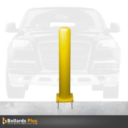 Product Carousel - Heavy Duty Bolt-Down Bollard - 6"x48", Safety Yellow