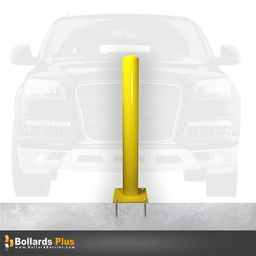 Product Carousel - Heavy Duty Bolt-Down Bollard - 4"x48", Safety Yellow