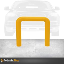Product Carousel - Heavy Duty U-Shaped Inground Bollard - 6"x36"x48", Safety Yellow