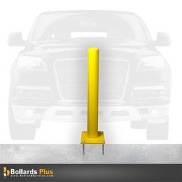 Product Carousel - Heavy Duty Bolt-Down Bollard - 4"x42", Safety Yellow