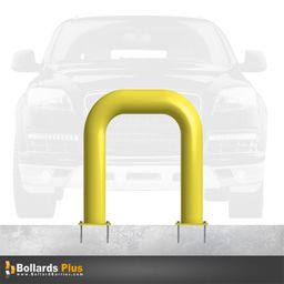 Product Carousel - Heavy Duty U-Shaped Bolt-Down Bollard - 6"x36"x36", Safety Yellow