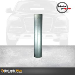 Product Carousel - Extra Heavy Duty Inground Bollard - 8"x72", Bare Steel