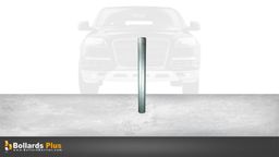 Horizontal Image - Heavy Duty Inground Bollard - 4"x60", Bare Steel