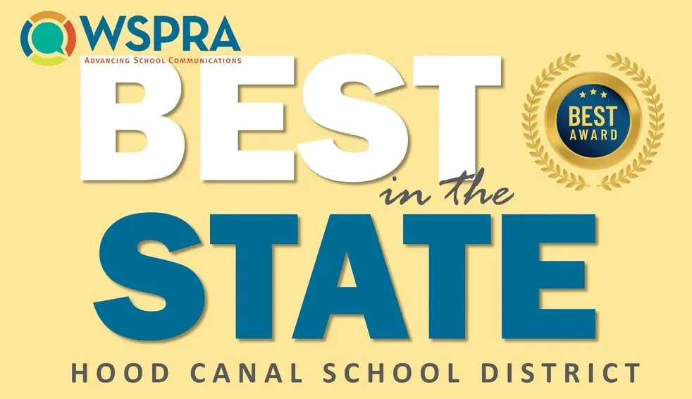 A graphic from WSPRA proclaiming Hood Canal School District as the Best in the State.