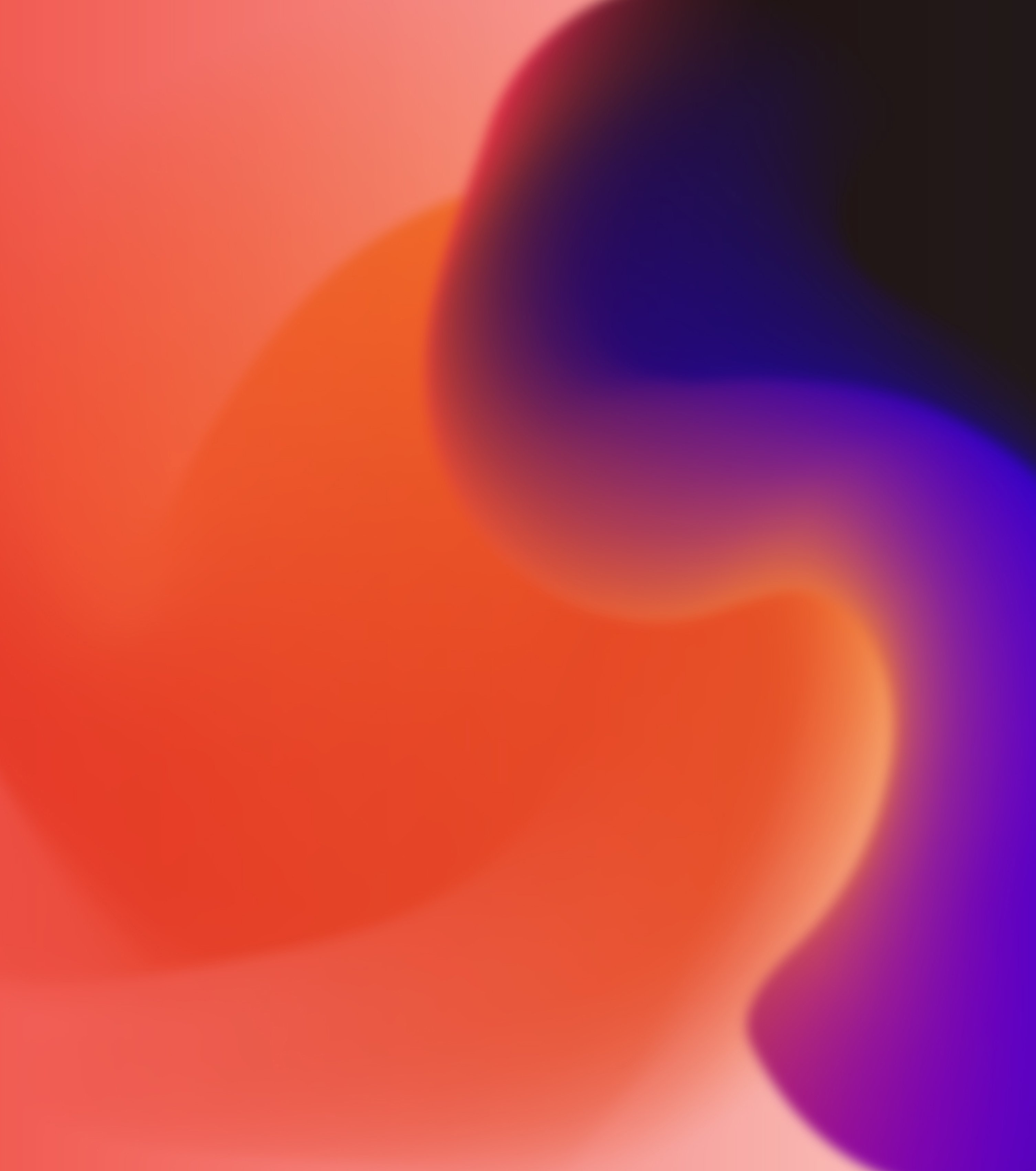 orange and purple waves combine like yin and yang