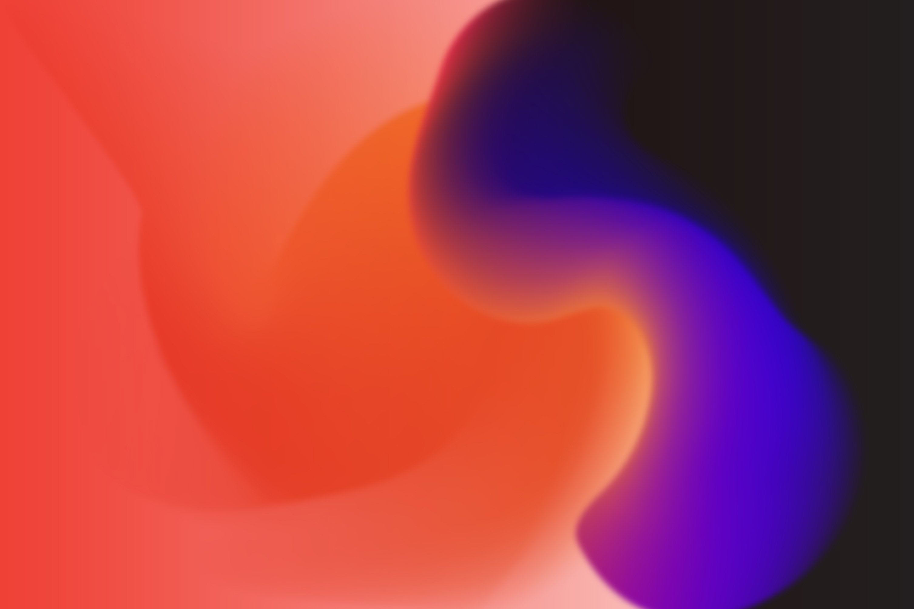 orange and purple waves combine like yin and yang