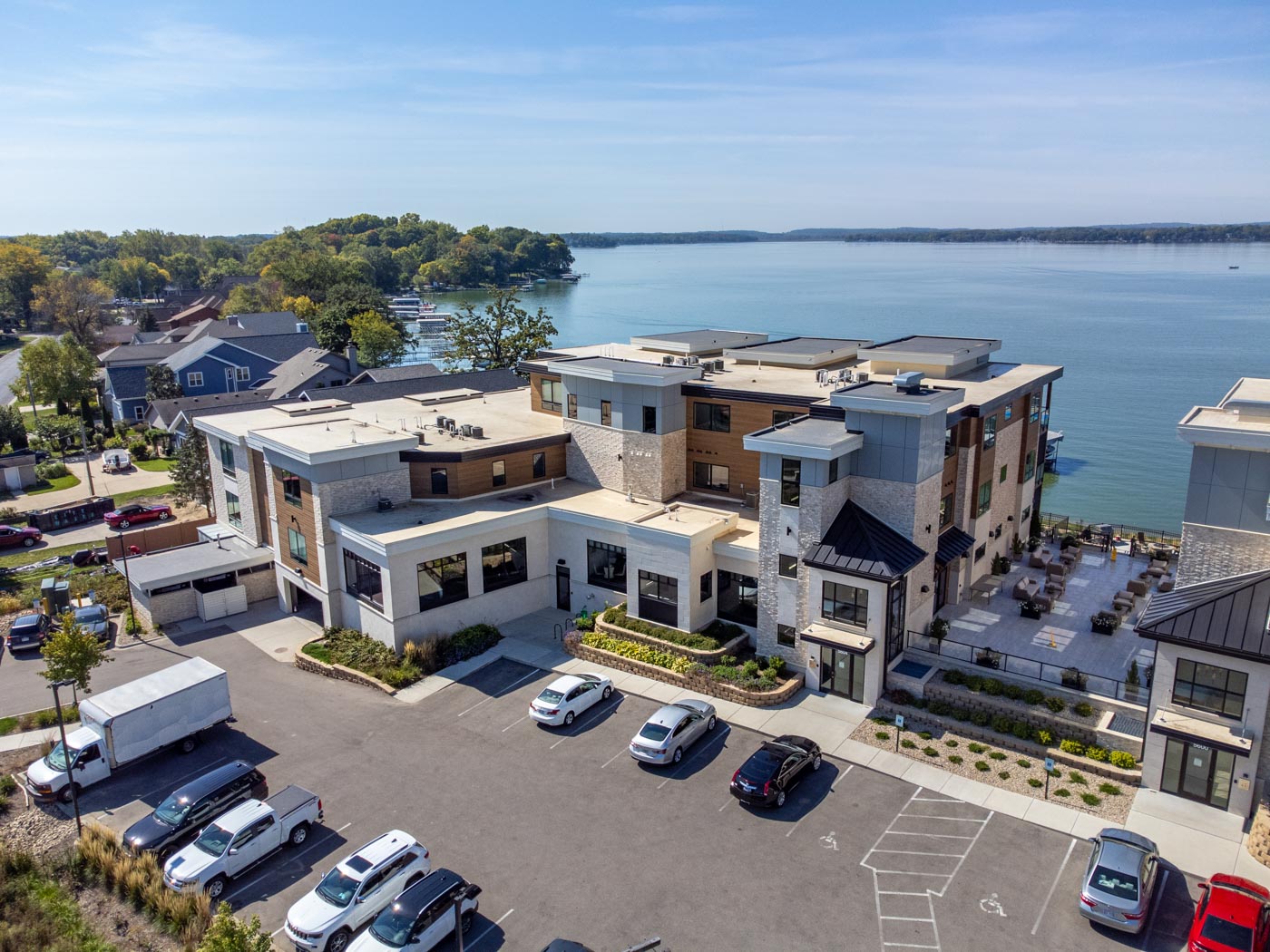 waubesa shores front aerial view