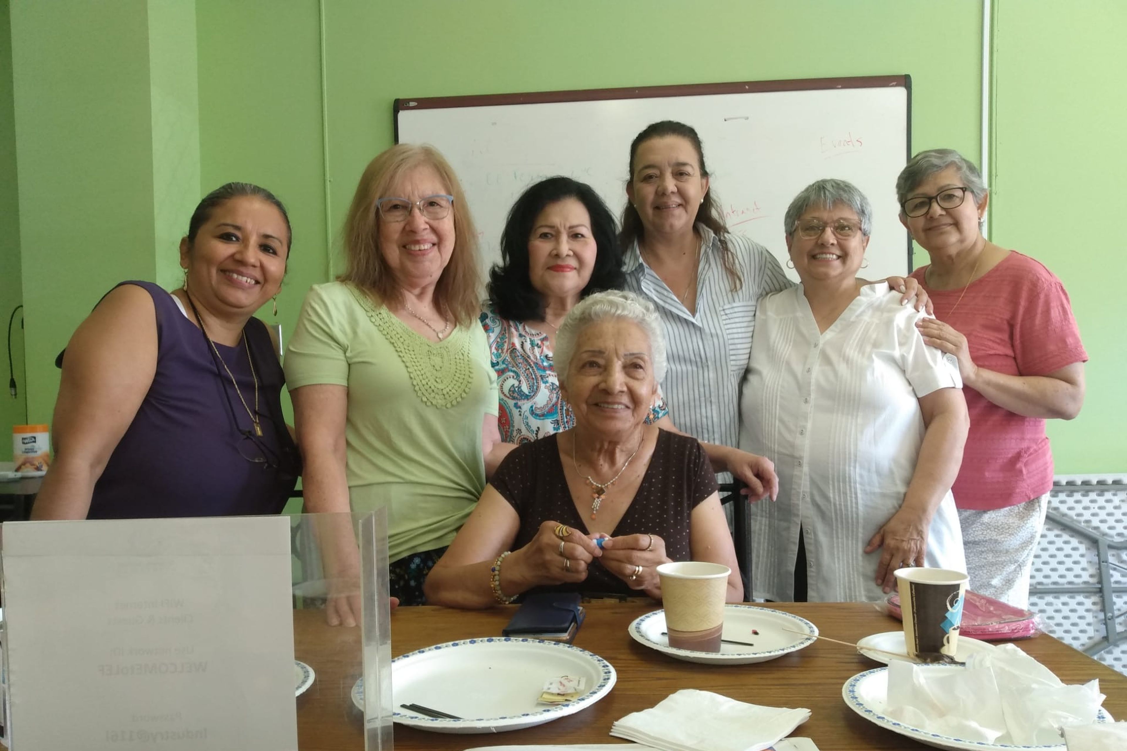 A group of people posing for the camera.