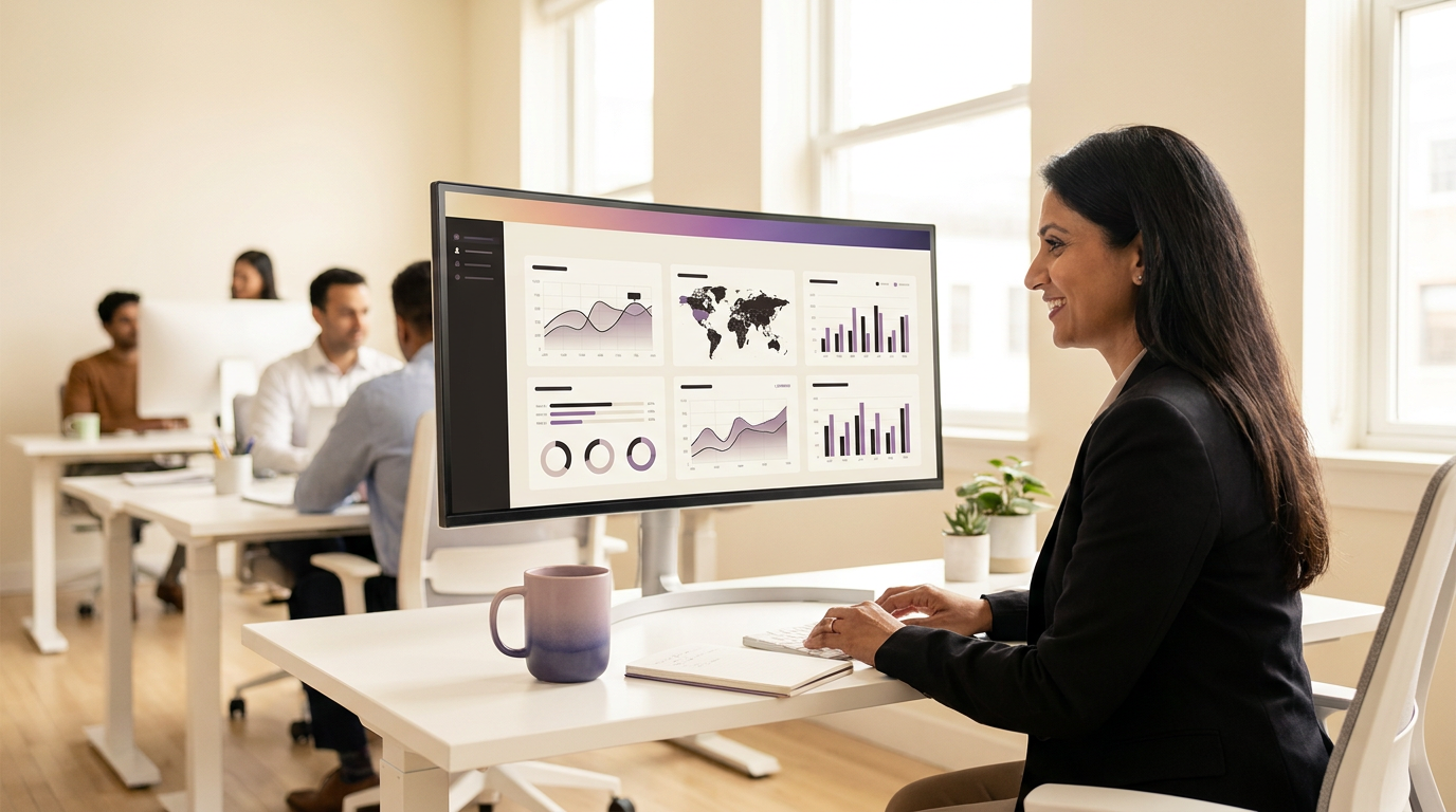 DSO operations leader reviewing production analytics across multiple practices