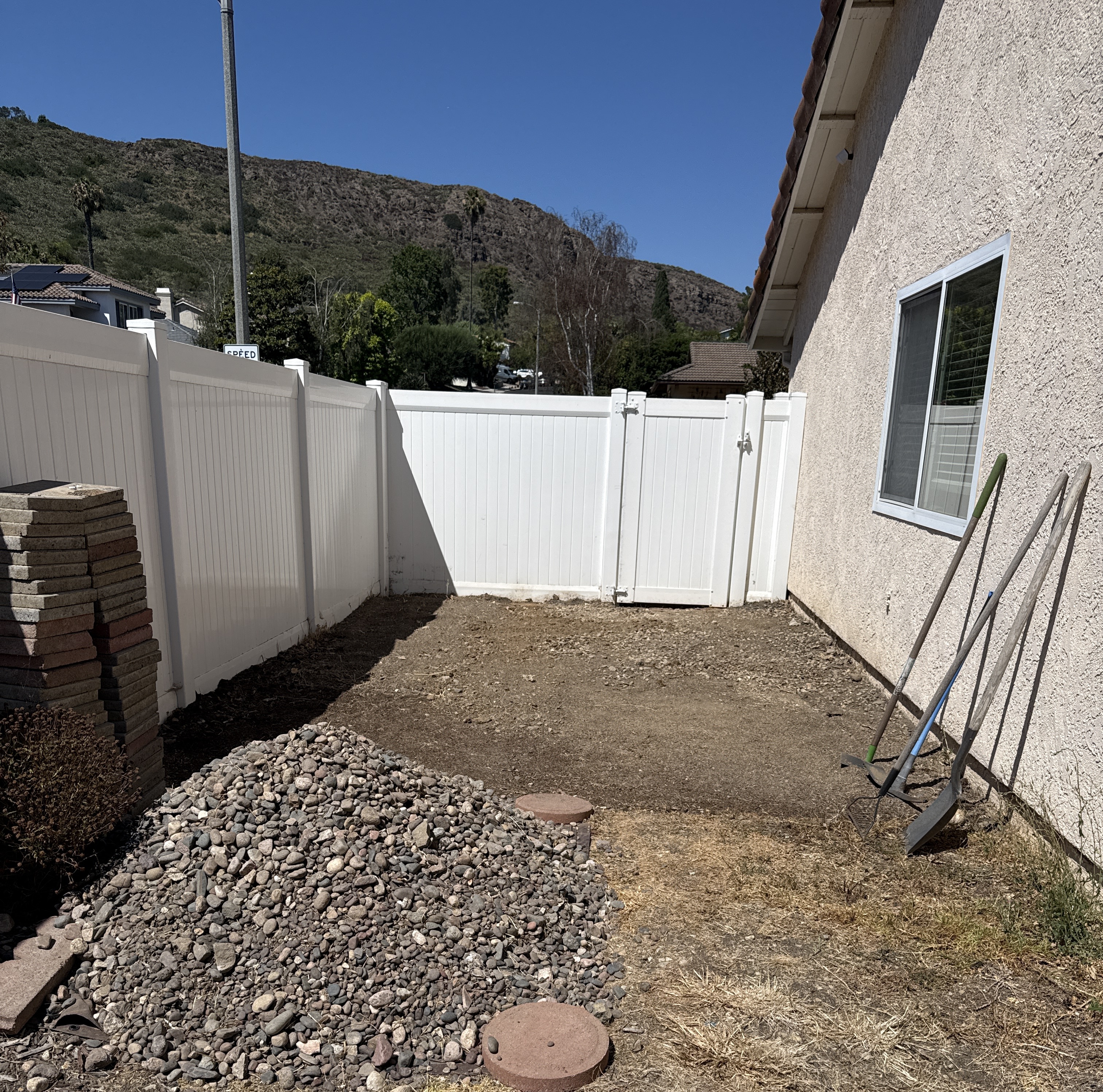 Patio area prepped for next steps...