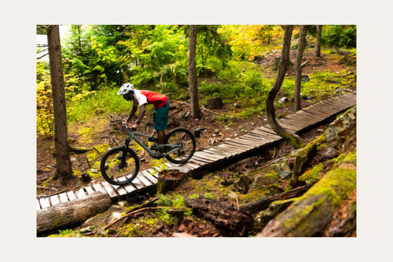 Stock Image of Someone Riding a Bike