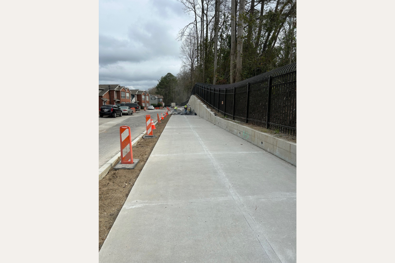 Trail concrete poured along Peachtree Park Drive NE. (Photo Credit: ABI Staff)