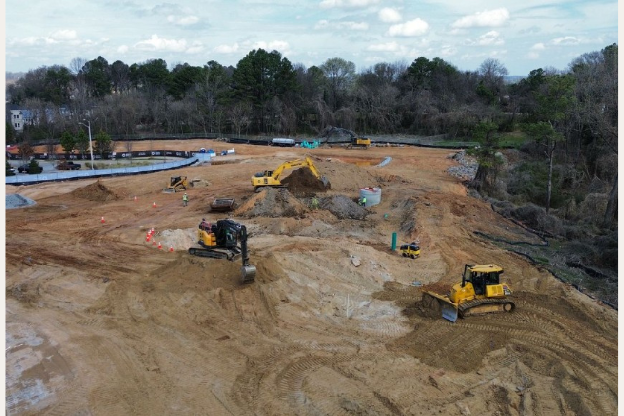 Arial view of site work in progress. (Photo Credit: ABI Staff)