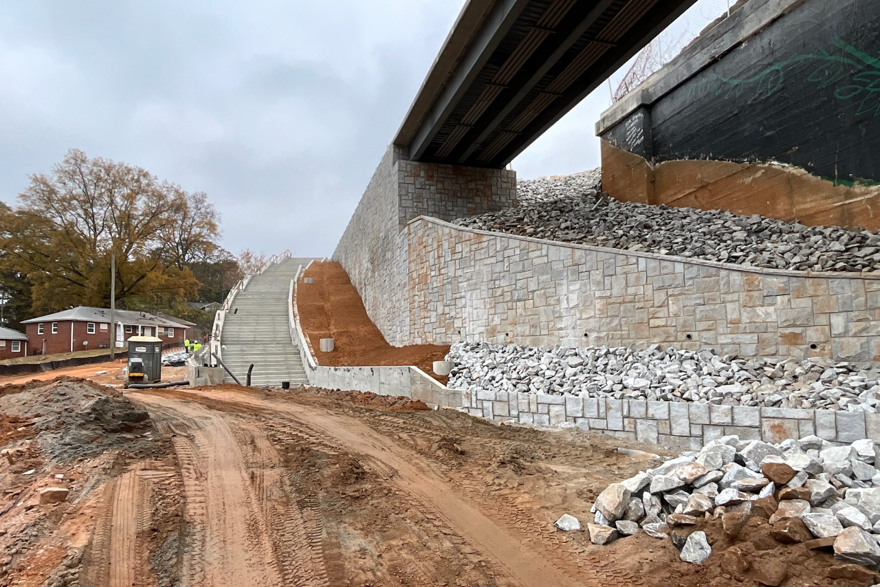 Stair access at United Avenue bridge. (Photo Credit: ABI Staff)