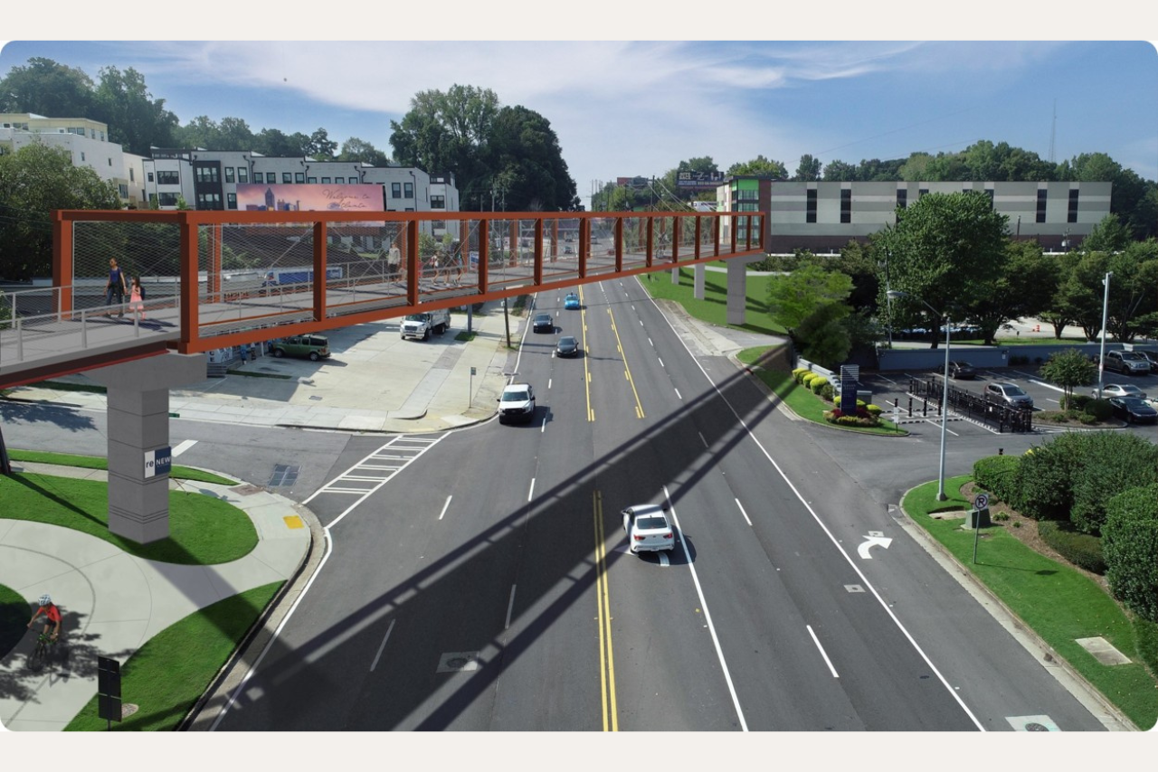 A rendering of the Bridge over Northside Drive. (Credit: Kaizen)
