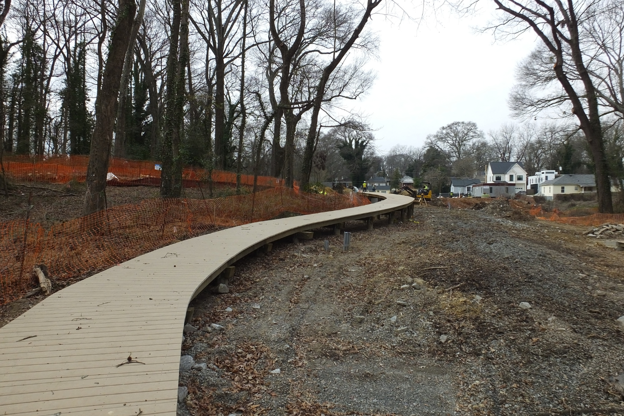 Boardwalk through nature areas. (Photo Credit: ABI Staff)