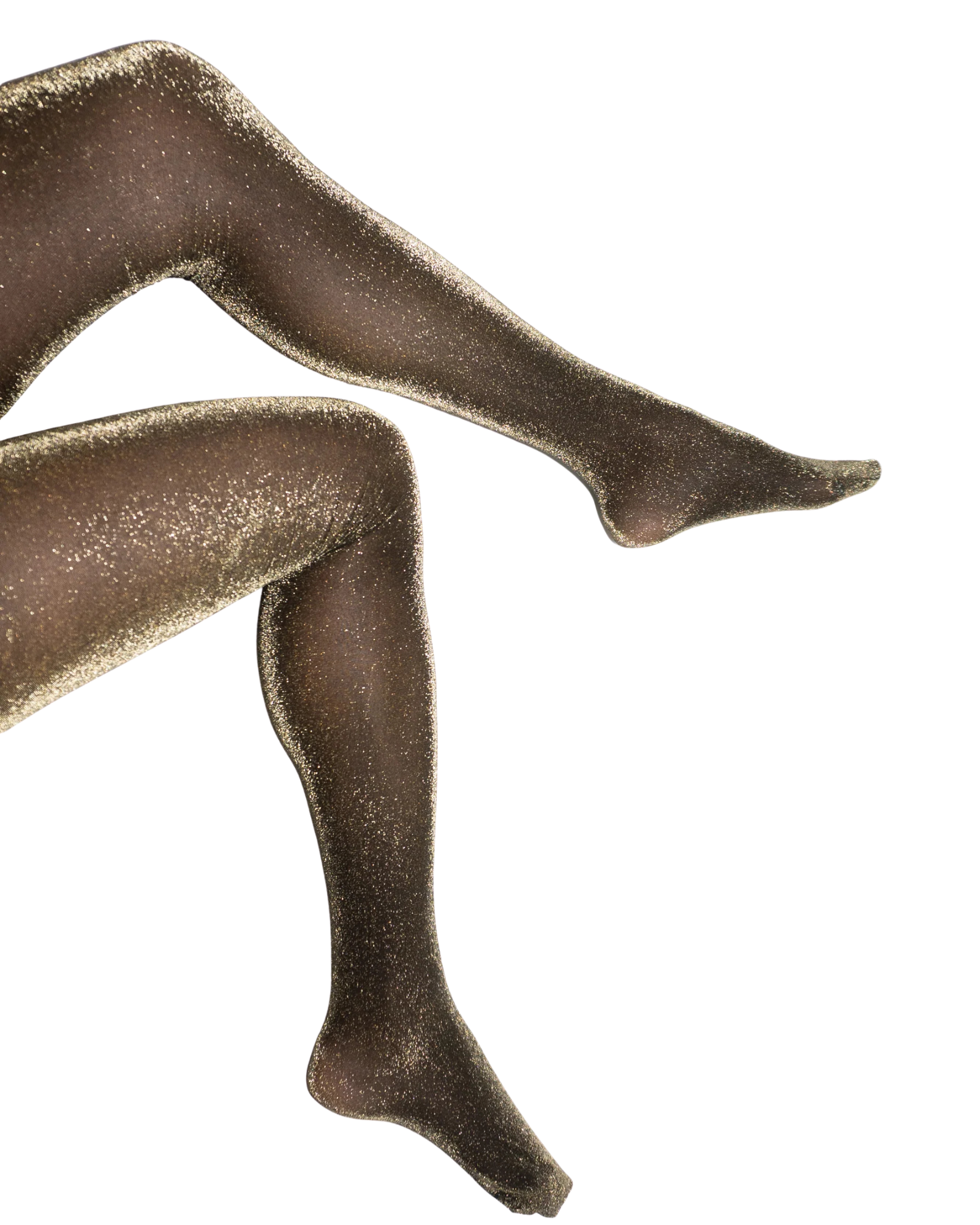 Tora Shimmery Tights in Black and Gold