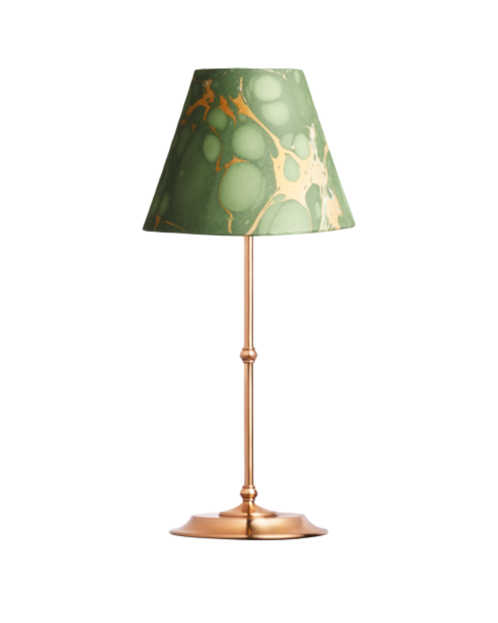 Reed Cordless Table Lamp with Marble Shade
