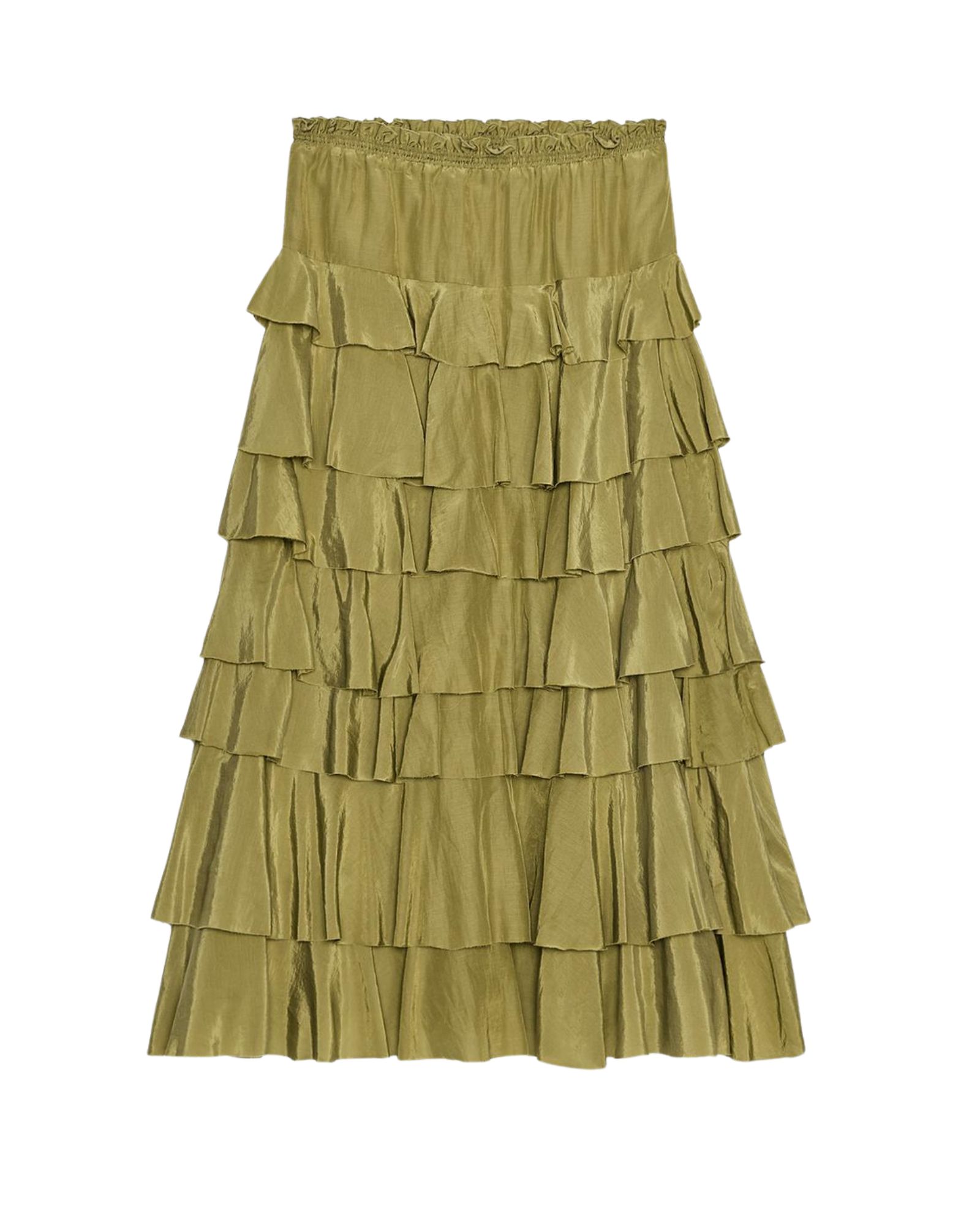 ZW COLLECTION RUFFLED MIDI SKIRT