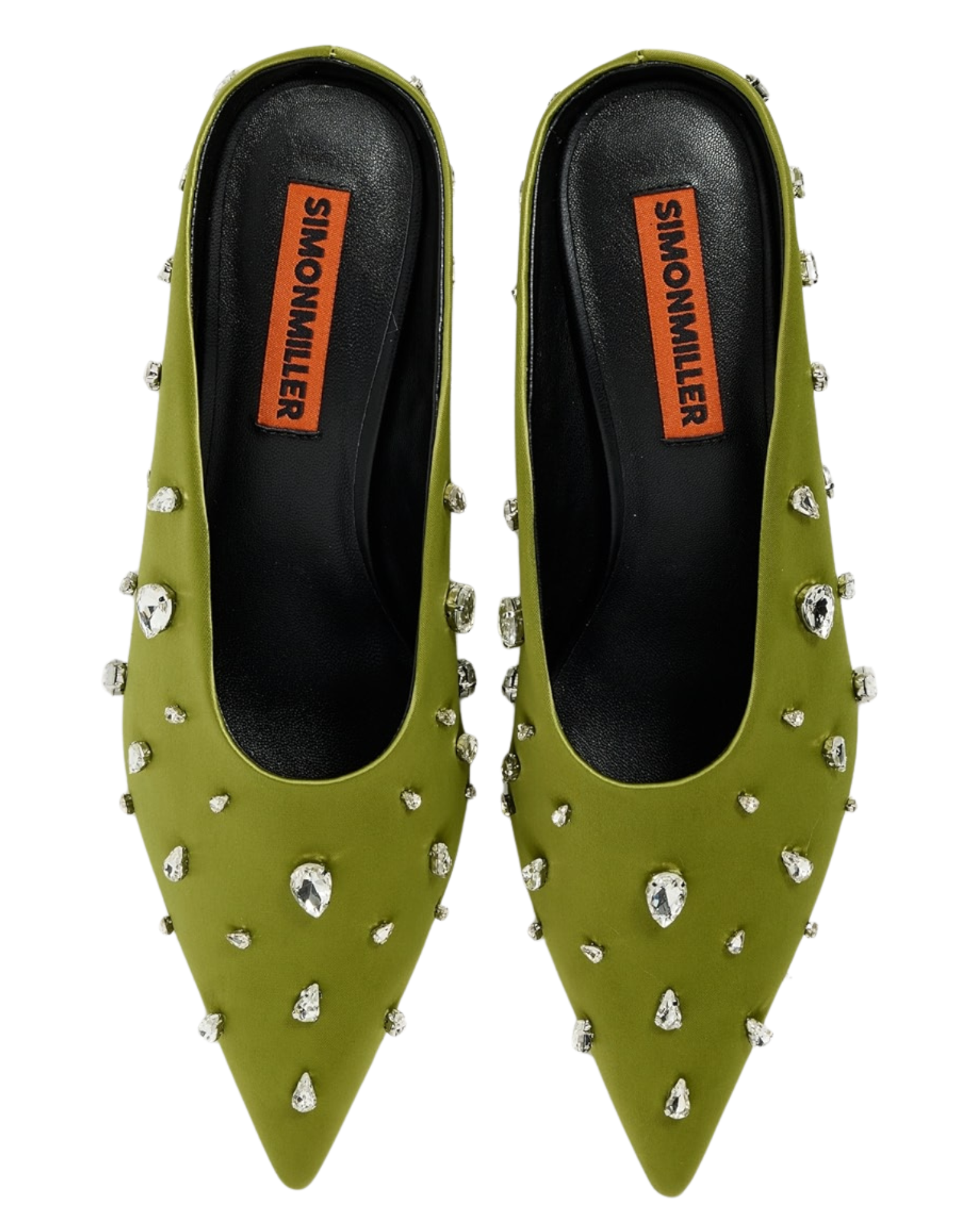 Teardrop Crystal Pointed Gala Mules