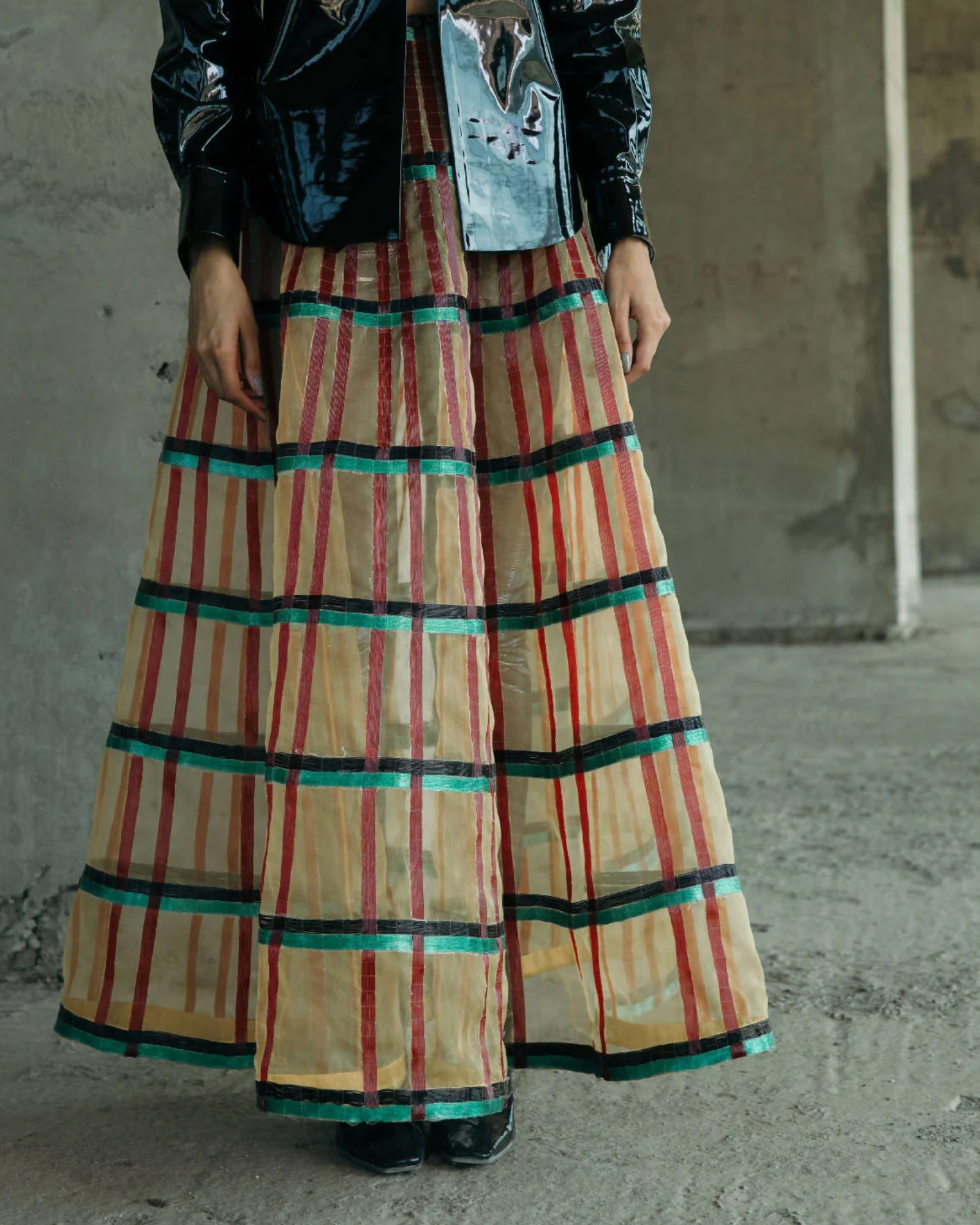 Glass Embroidered Circular Skirt