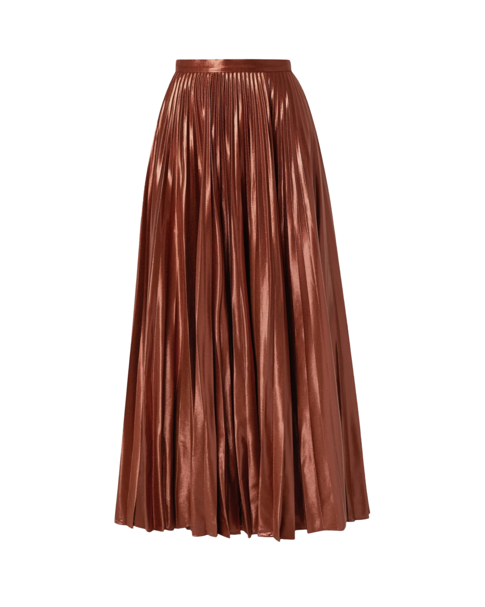 Sif plissé-lamé maxi skirt