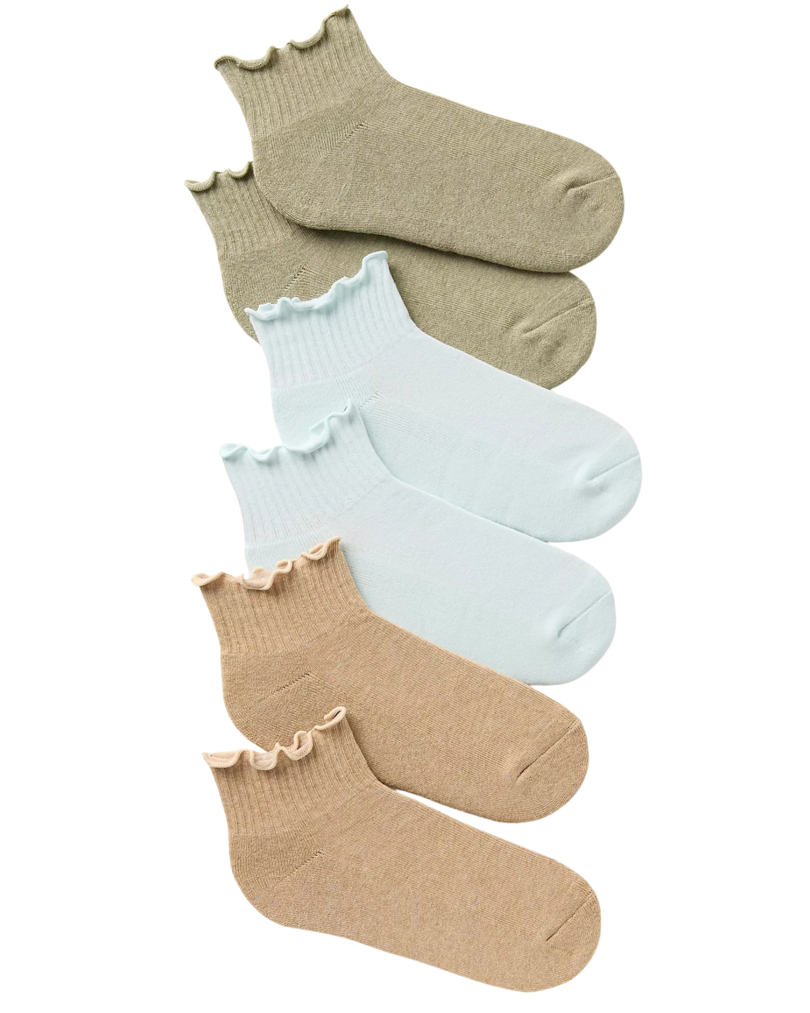 Daily Practice Athletic Ruffle Socks, Set of 3