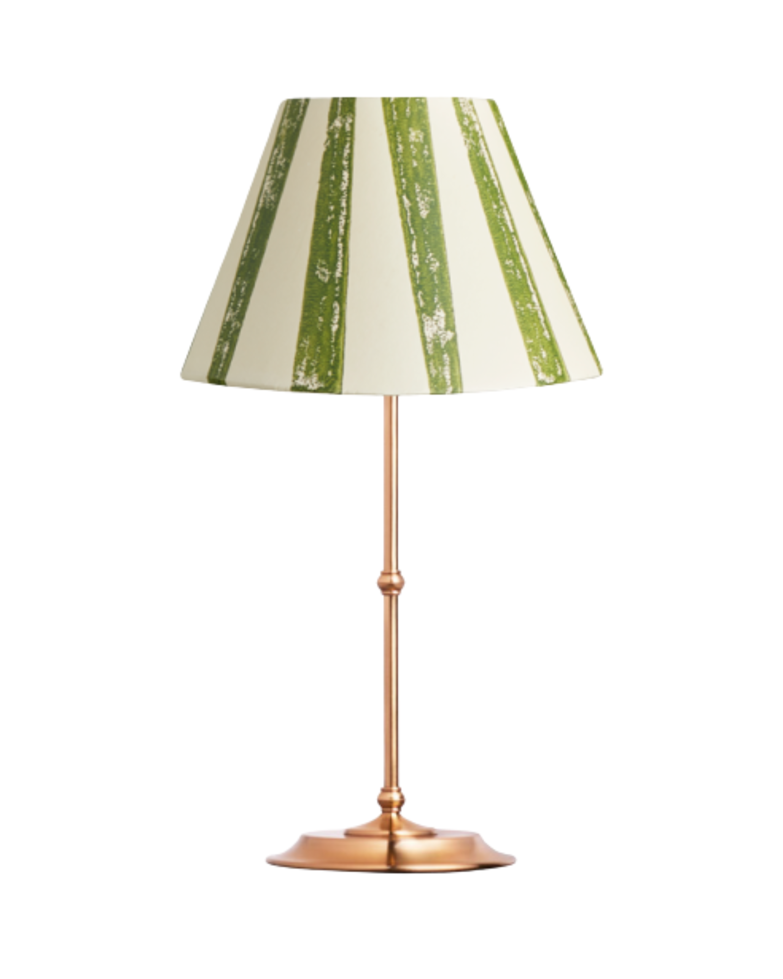 Reed Cordless Table Lamp with Hand Painted Shade