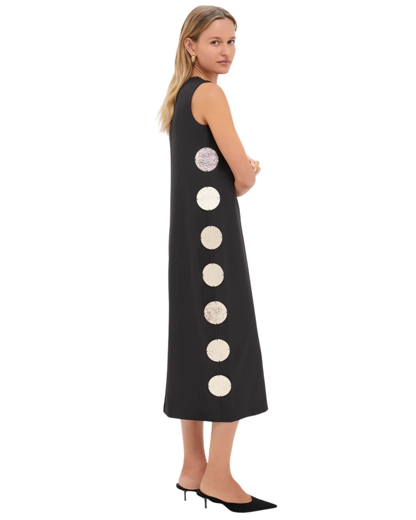 Gold Medallion Zeus Midi Dress