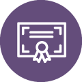 icon of physician license certificate